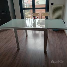 tavolo allungabile in vetro marca Bontempi Tetide