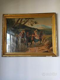 Antica oleografia “ Tentato rapimento di Lucia – 