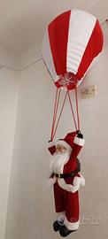 pupazzo babbo natale con mongolfiera