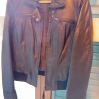 giubbino in pelle marrone 
