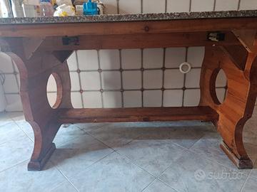tavolo con pietra marmo