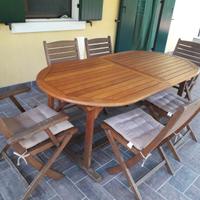 Sedie da esterno in legno