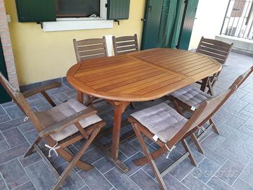 Sedie da esterno in legno