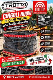 CINGOLI IN GOMMA PER MINIESCAVATORE ESCAVATORE