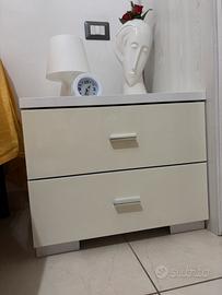 comodini in vernice bianca