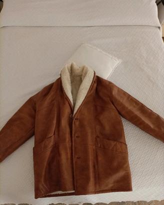 Cappotto vintage stile montone / giacca shearling