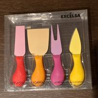 Set coltelli formaggio Excelsa 4 pezzi colorati