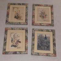Quadri con cornice a fiori stampe dei mesi