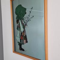 Specchio quadro vintage Hollie Hobbie anni 70/80