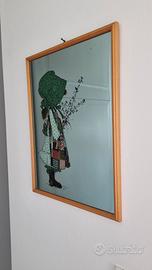 Specchio quadro vintage Hollie Hobbie anni 70/80