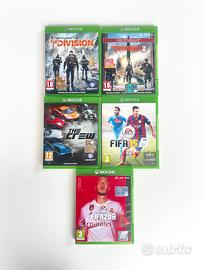 Lotto 5 giochi xbox one the division the crew fifa
