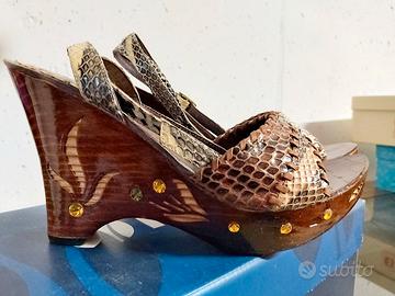 Sandali Zeppe legno nr 38