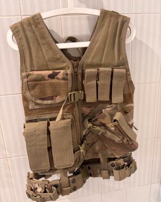 Gilet tattico militare-softair con Cinturone