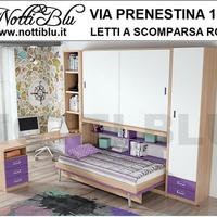 Letto a Scomparsa singolo con colori giovanili