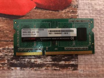 RAM PSD31600C114GVS DDR3-1600 4GB CL11