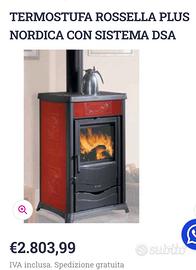 STUFA A LEGNA HYDRO MOD. ROSSELLA  PLUS NORDICA CO