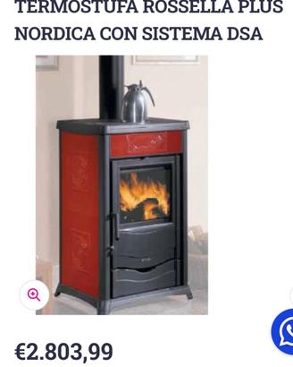 STUFA A LEGNA HYDRO MOD. ROSSELLA  PLUS NORDICA CO