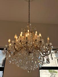 Lampadario vetro di Murano e Cristallo