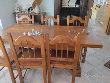 Intero soggiorno in castagno