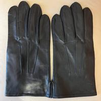 Guanti in pelle nera da uomo