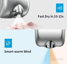  2 Asciugamani elettrici professionali da parete