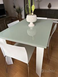 Tavolo Tomasucci Blade 120WHITE2439 + 4 sedie Slim