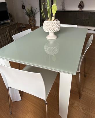 Tavolo Tomasucci Blade 120WHITE2439 + 4 sedie Slim