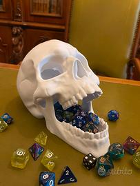 Teschio Porta Dadi D&D / Svuotatasche Scrivania