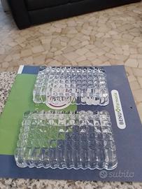 4 porta oggetti  di cristallo