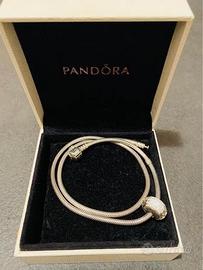 Collana Pandora Moments + charm vetro di murano