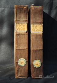 Opera in 2 volumi del 1717 Sermoni "La Colombiere"