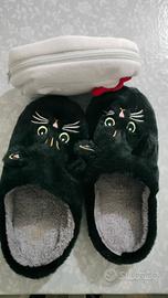 ciabatte gatto e pochette nuove