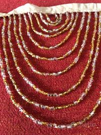 Frangia in vetro perline di murano