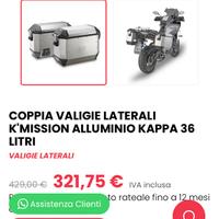 Coppia bauletti laterali moto