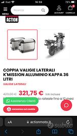 Coppia bauletti laterali moto