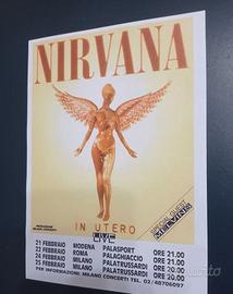 Nirvana Locandina Promozionale Originale epoca