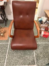 Poltrona in pelle anni ‘70