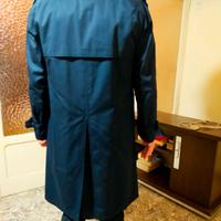 Impermeabile - trench uomo blu foderato