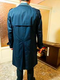 Impermeabile - trench uomo blu foderato