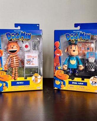 Set Dog Man Petey + Dog Man Jakks