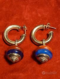 Argento 925 Orecchini Dorati vintage 