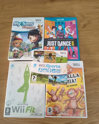 lotto 4 giochi Wii + Just dance 2014 Wii U 