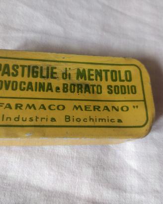 scatolina latta vintage vuota pastiglie di mentolo