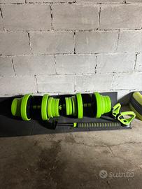 Set manubri e bilancere 50kg totali