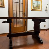 TAVOLO IN LEGNO STILE RUSTICO CON 4 SEDIE ABBINATE