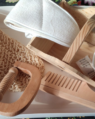 Kit doccia in legno