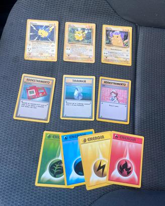 Lotto carte pokemon pikachu vintage