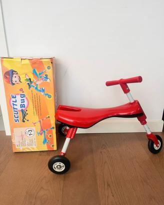 Triciclo pieghevole senza pedali rosso