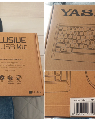 Kit tastiera e mouse Yashi