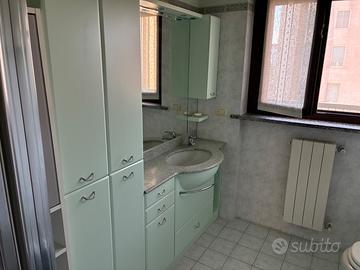 Mobile da Bagno Completo Verde Salvia con Colonna